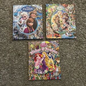 Disney Look and Find Book Set - Blue, Green, Pink Covers